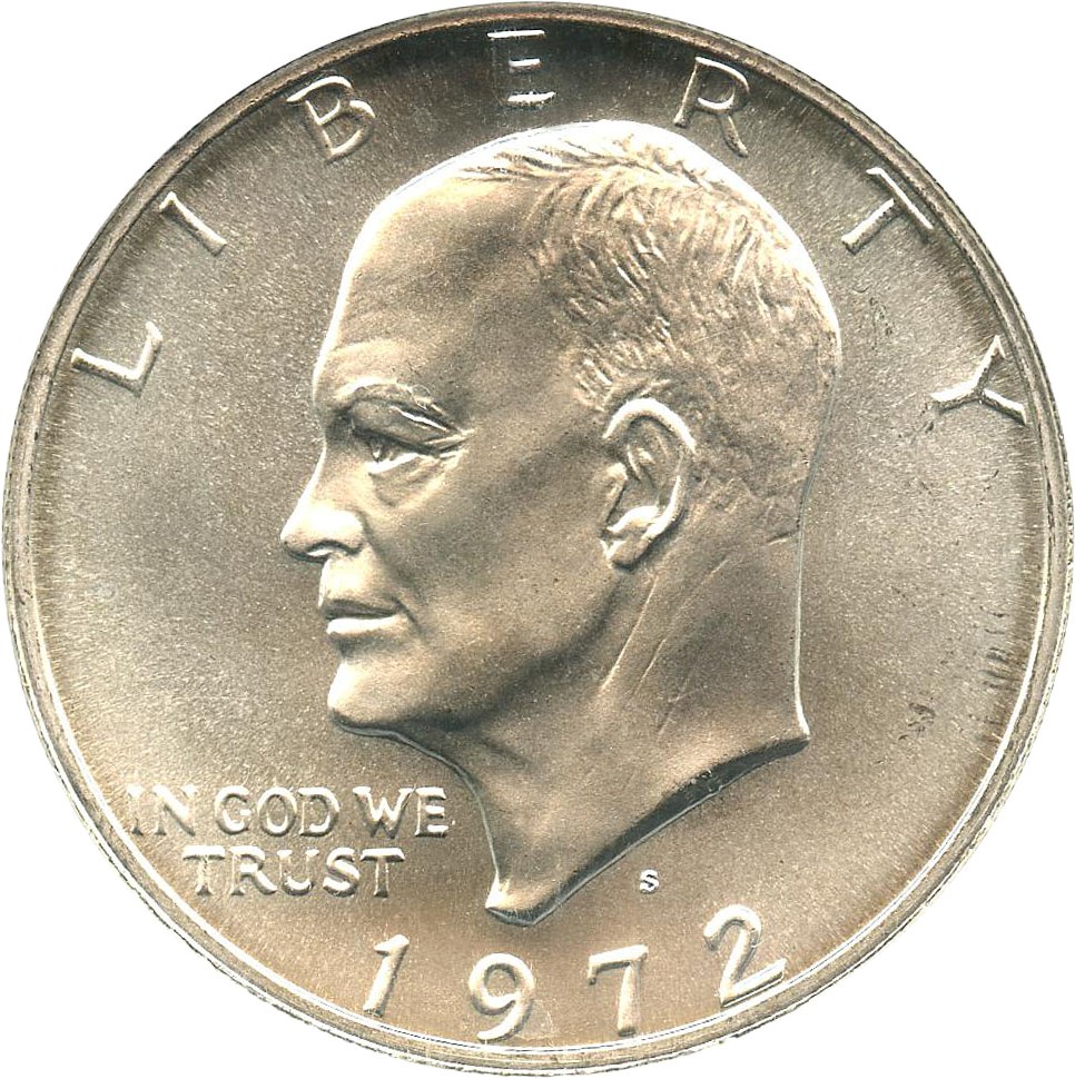 images of 1972 d silver dollar value